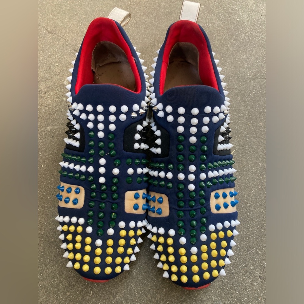 Studded Multicolor Slip-On Sneakers
